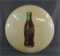 1950's Coca Cola 24" White Button Coke Bottle Sign