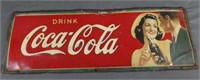 1941 Coca Cola with Couple Tin Advertising Sign