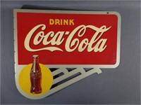 1940's Coca Cola 2 Sided Advertising Flange Sign