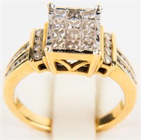 Jewelry 14kt Yellow Gold Diamond Cocktail Ring