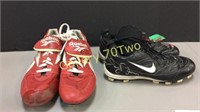 Jerry Narron signed Nike baseball cleats with