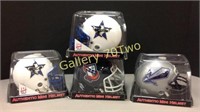 Selection of Arena Football Mini football helmets