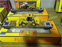 Rail King Custom Flat Car w/ Cat Loader