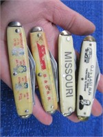 4 collector pocket knives: oj simpson -missouri-