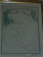 Picasso. Color Lithograph Signed.