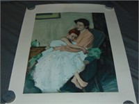 Malcolm Liepke Signed Lithograph "Mother & Child"