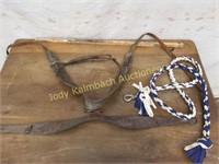 Leather Horse Breastcollar and Handmade Leadrope