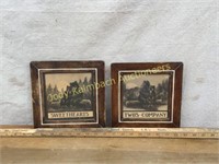 Pair of Vintage Framed Bear Prints