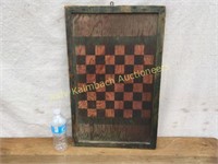 Primitive wood checkerboard