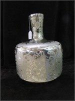 LARGE MERCURY GLASS VASE 13"T