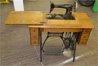 Antique Singer Cabinet Sewing Machine