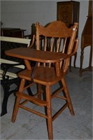 Vintage Oak High Chair