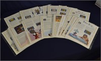 35pcs Disney Postage Stamp Panels & Pages
