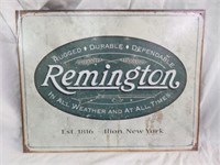 METAL REMINGTON SIGN 13"T X 16"W