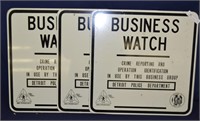 3 - Business Watch Metal Street Signs