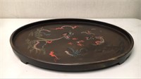 Chinese hand painted vintage serving tray
