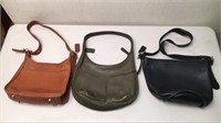 Set of Three Coach Leather Handbags