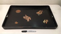 Asian handpainted serving tray