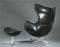 Arne Jacobsen for Fritz Hansen egg chair w/ottoman