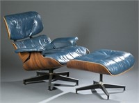Eames rosewood 670 lounge chair with 671 ottoman.