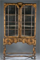 William & Mary revival cabinet on stand, 19th c.