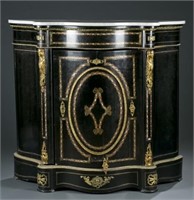 Pair of Napoleon III console cabinets.