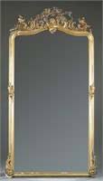 Regence style gilt wood hall mirror. 19th century.