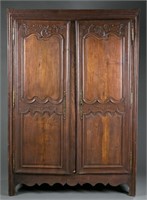 Louis XV French provincial armoire, 18th century.