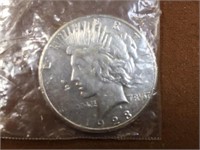 1923 S SILVER PEACE DOLLAR