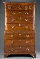 American federal style chest on chest, 19th c.