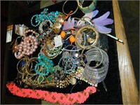 Costume Jewelry Lot W/Rhinestone Jewelry