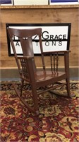 ROCKING CHAIR CHOCOLATE BROWN SOLID VTG