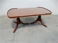 Chippendale Style Two Pedestal Coffee Table