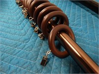 Decorative Curtain Rod w/Rings & Clips