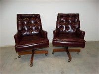 Traditional Button Tufted Office Chairs - 2