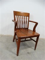 Classic Wood Arm Chair w/Slatted Back