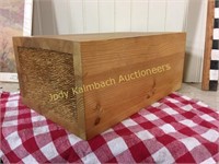 Wooden butchers caddy- bamboo straw knife case