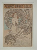 Alphonse Mucha (1860-1939) "Monte Carlo" Drawing