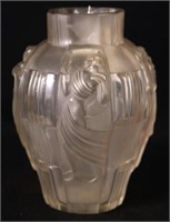 Desna Art Deco Pink Glass Vase