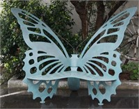 Cricket Forge Butterfly Bench Painted Steel Verdi