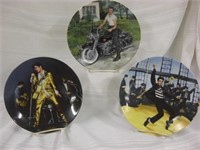 3 Elvis Collector Plates with Paperwork