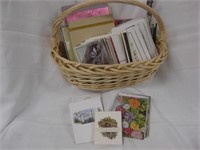 Basket of Note Cards and Stationary
