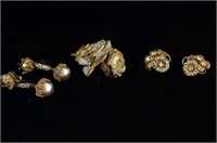 Miriam Haskell jewelry - brooch & matching
