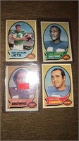 Lot of 4 1970 topps vintage football cards