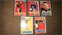 1956 tops vintage football card lot of five