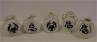 Five Royal Bayreuth miniature vases