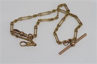 18ct yellow gold fancy link fob chain