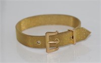 Good vintage 15ct yellow gold mesh bracelet