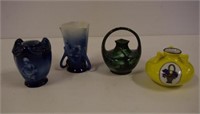 Four assorted Royal Bayreuth miniature vases