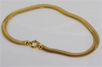 18ct yellow gold necklace with bolt clasp